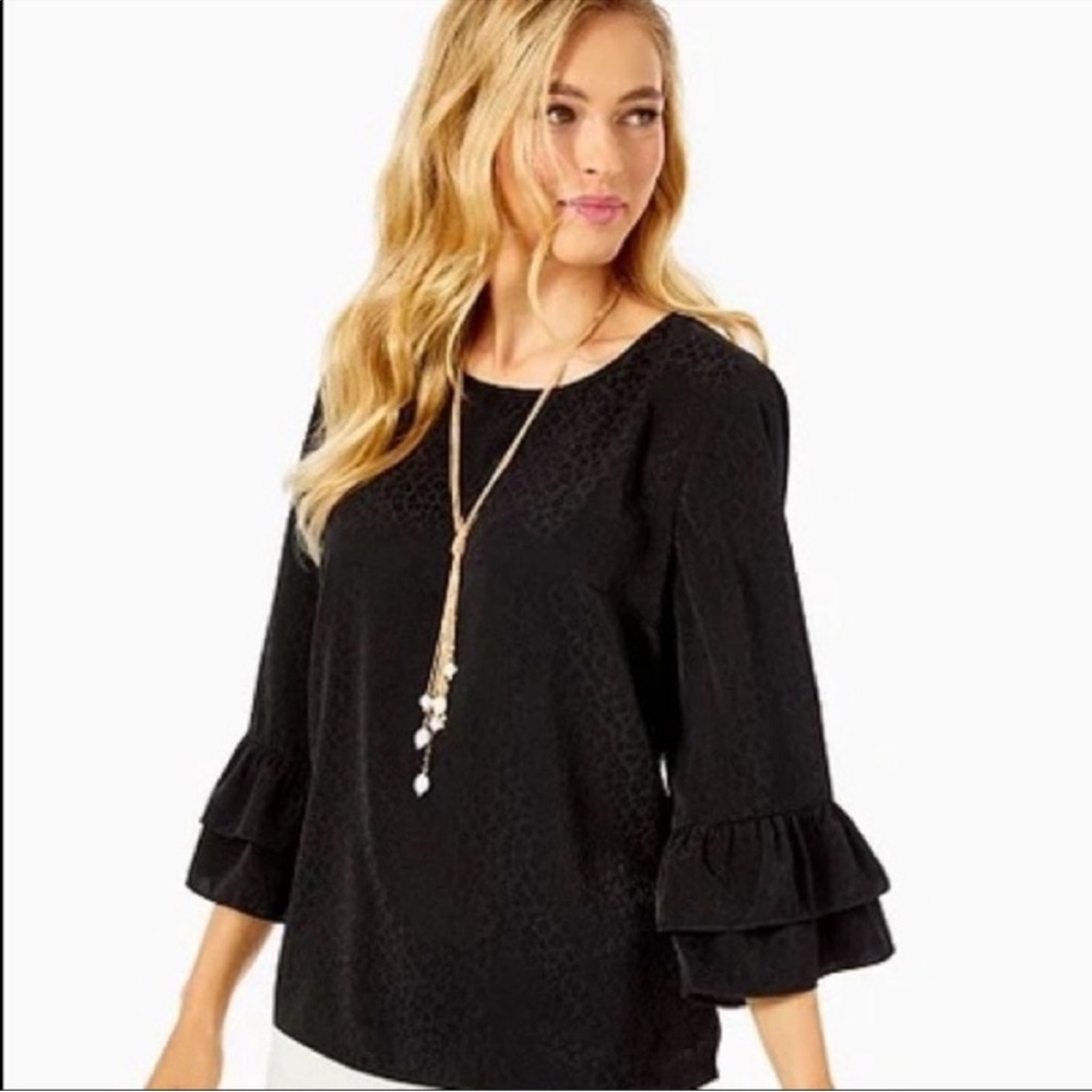 Lilly Pulitzer Christine Leopard Blouse